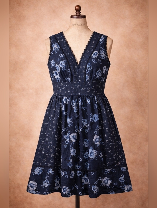 kate spade Dresses & Skirts - kate spade Navy Floral V-Neck Midi Dress
